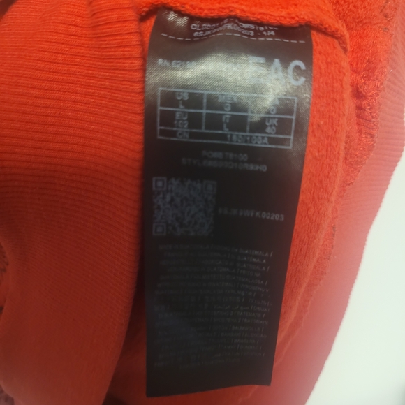 Guess Los Angeles All Over Logo Sweatshirt Womens Large Red Crewneck - Picture 4 of 4